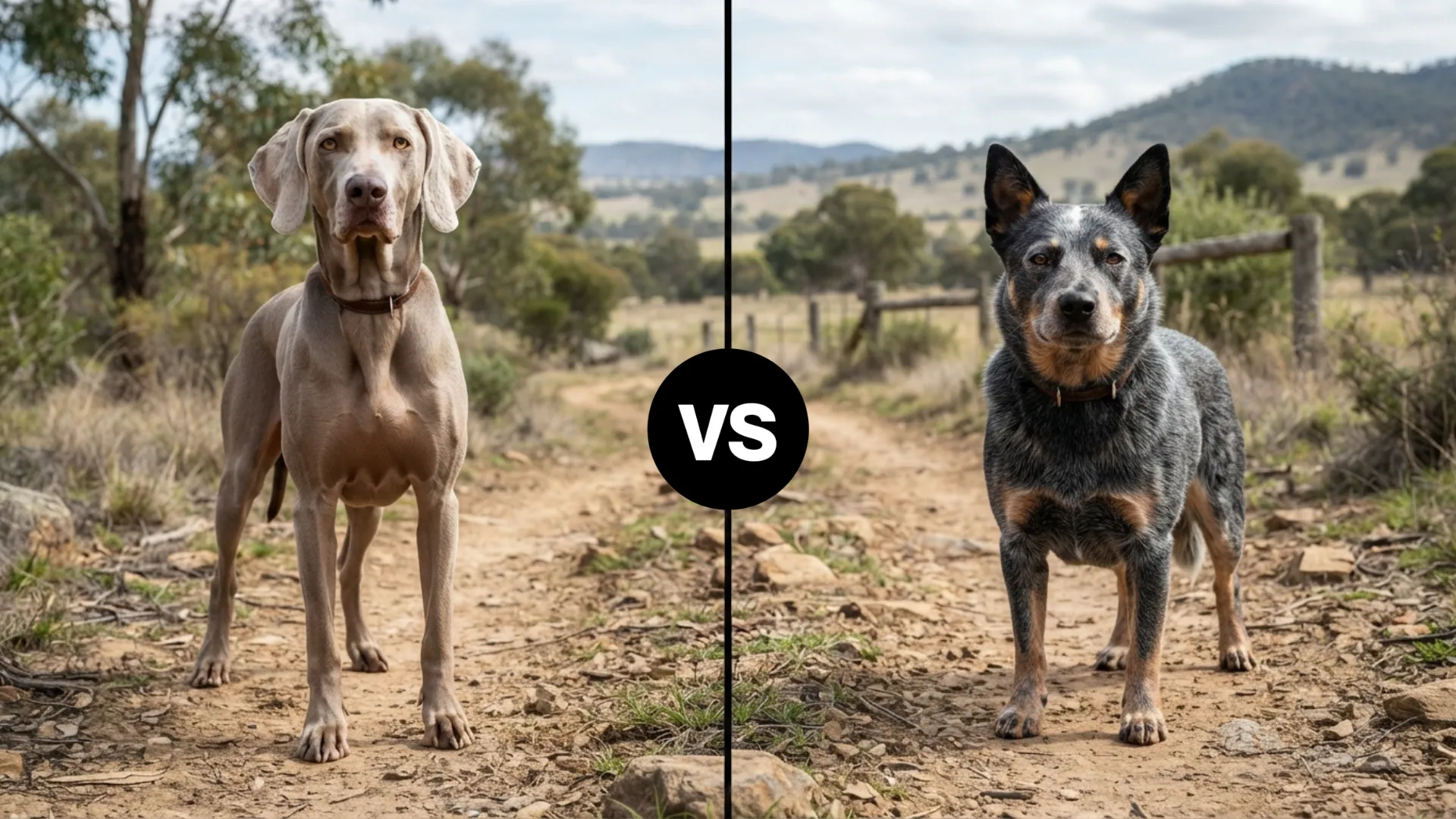 Weimaraner vs. Australian Cattle Dog