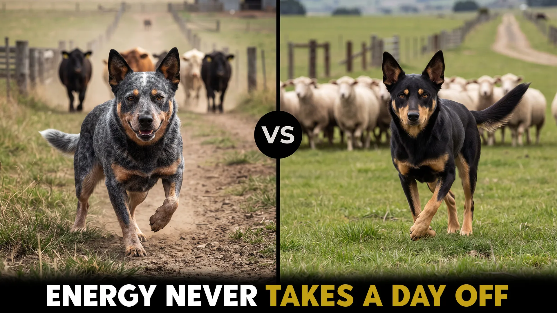 australian cattle dog vs australian kelpie which dog has more drive