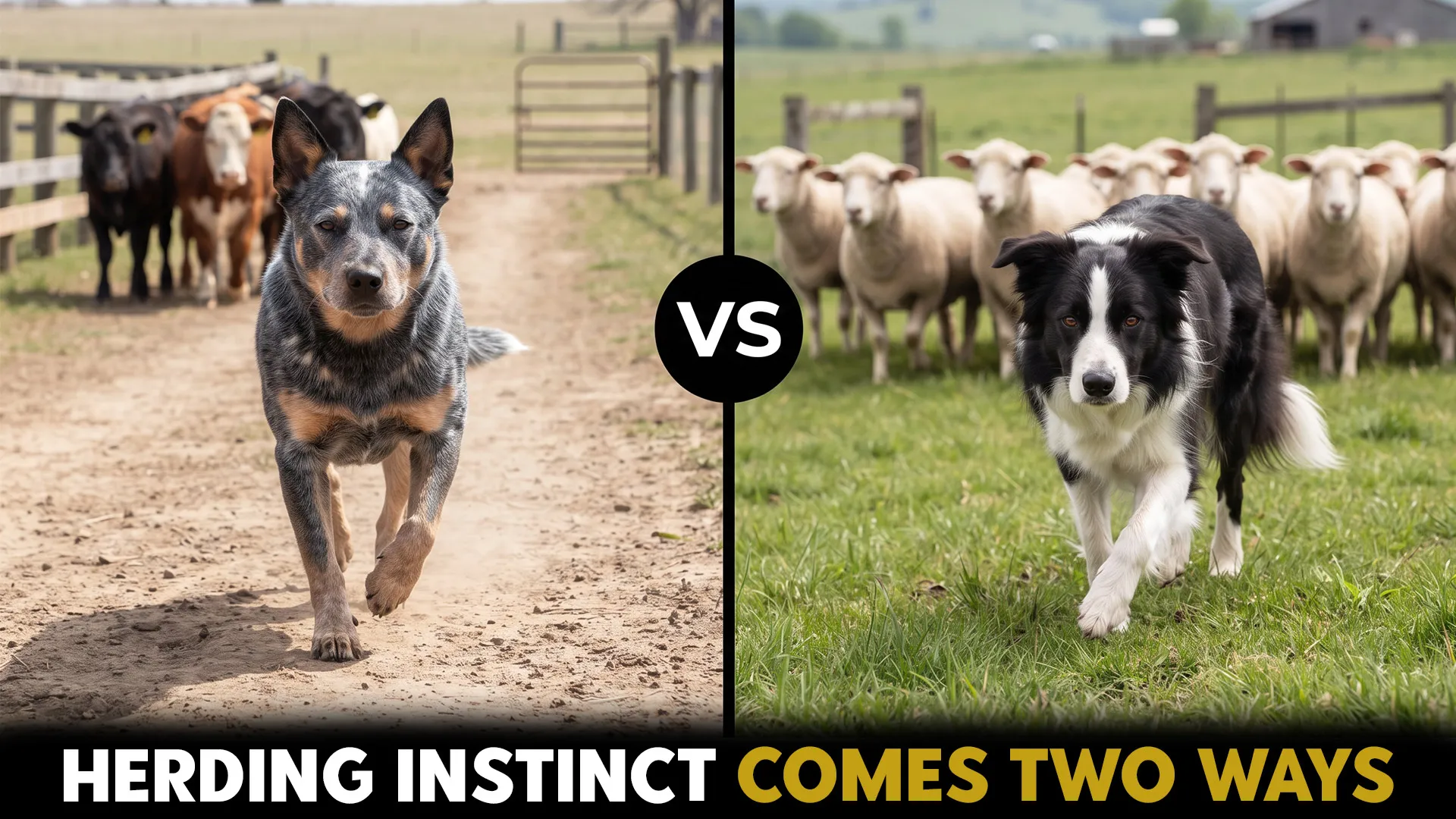 australian cattle dog vs border collie key herding differneces