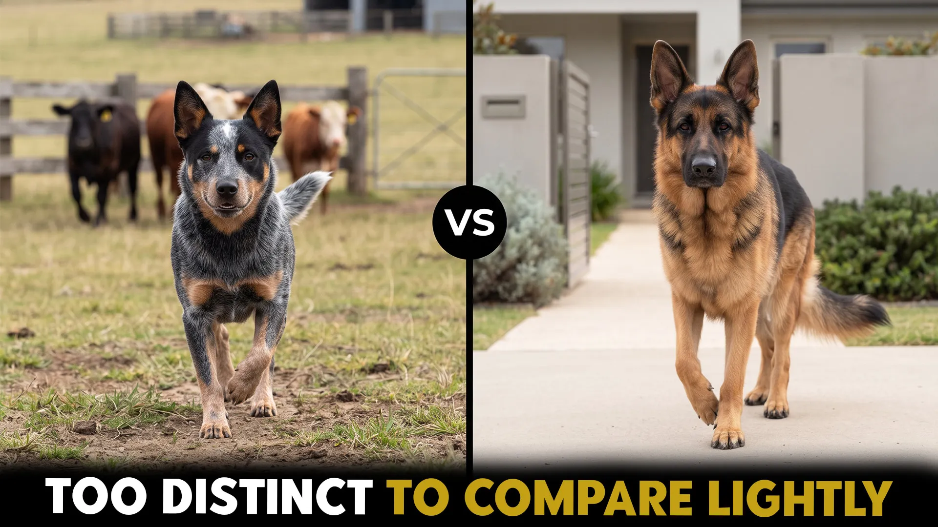 Australian cattle dog vs german shepherd