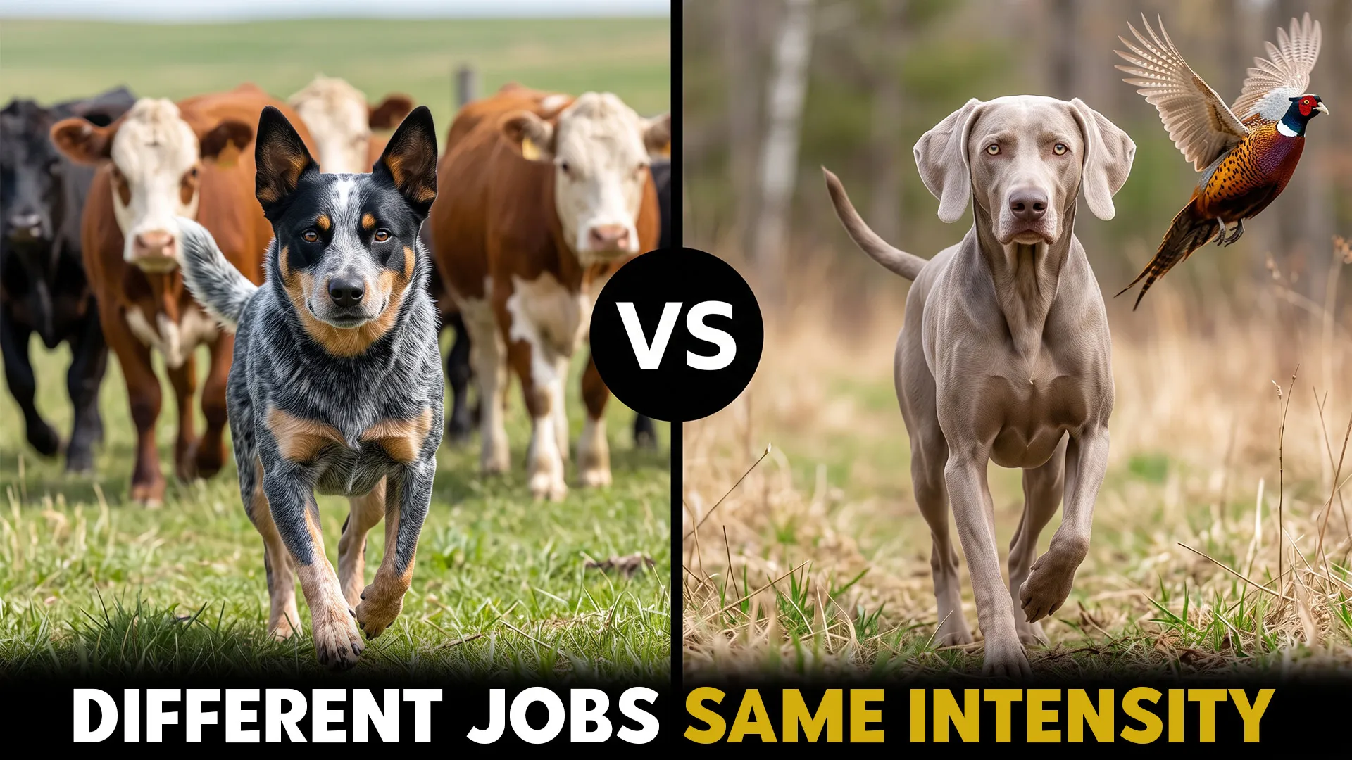 australian cattle dog vs weimaraner