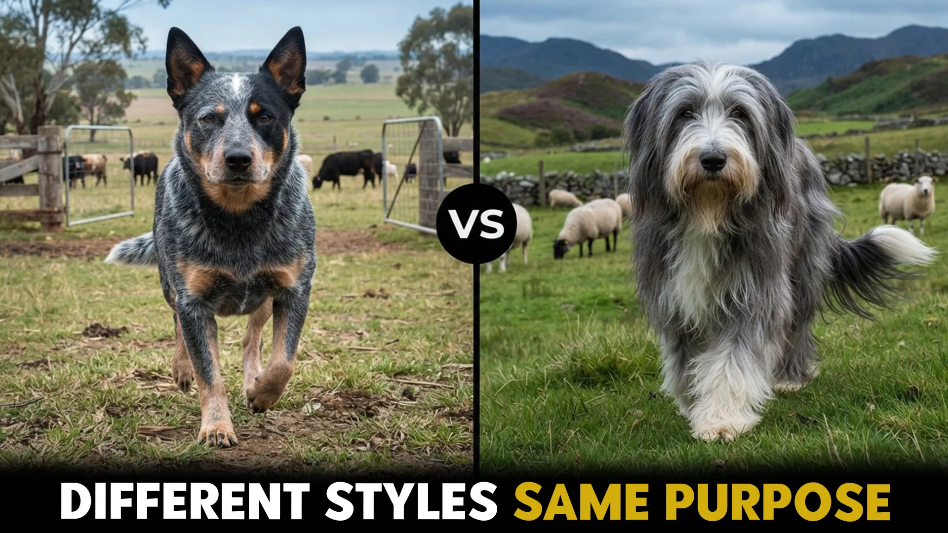 australian cattle dog vs bearded collie