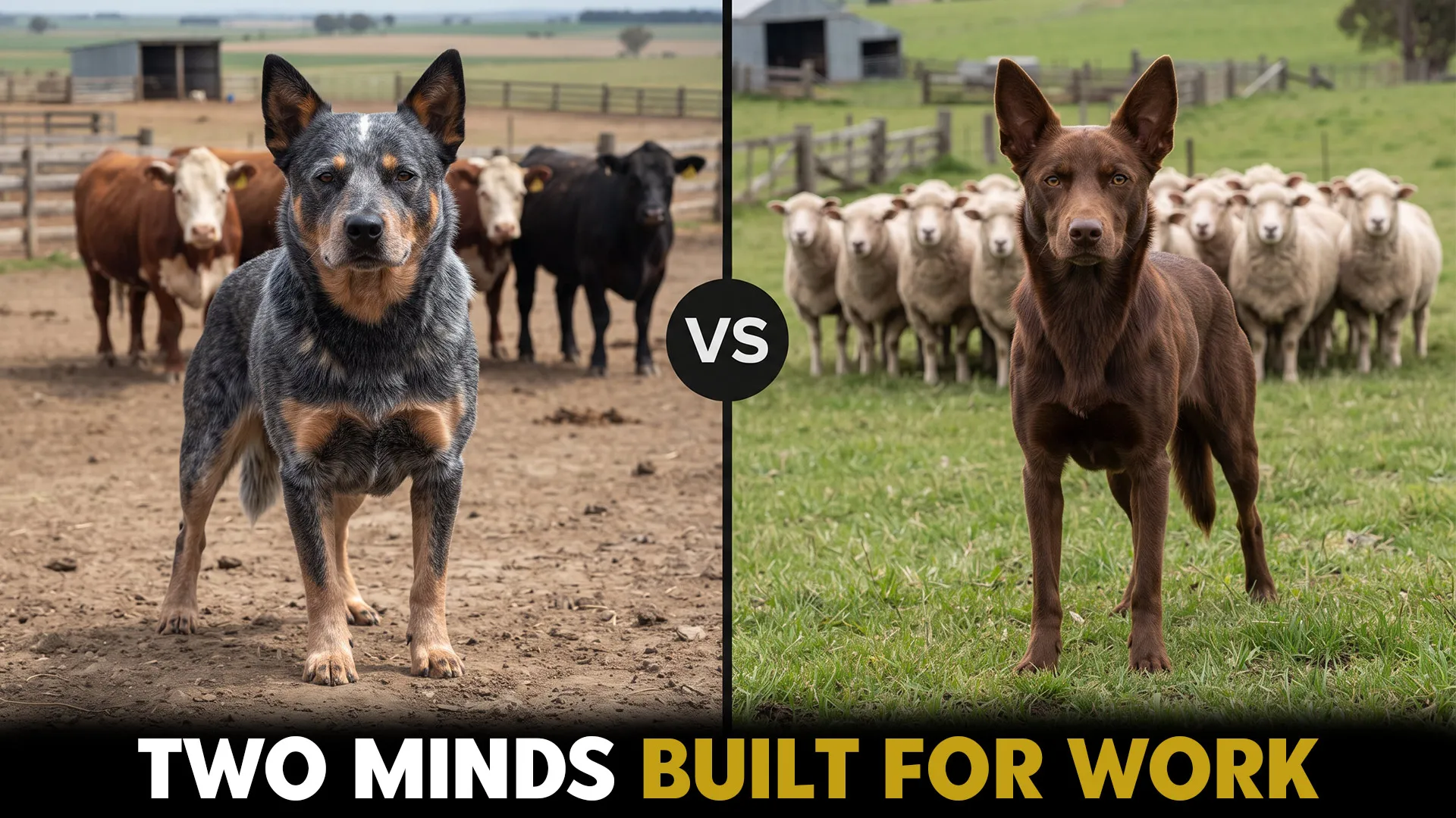 blue heeler vs australian kelpie