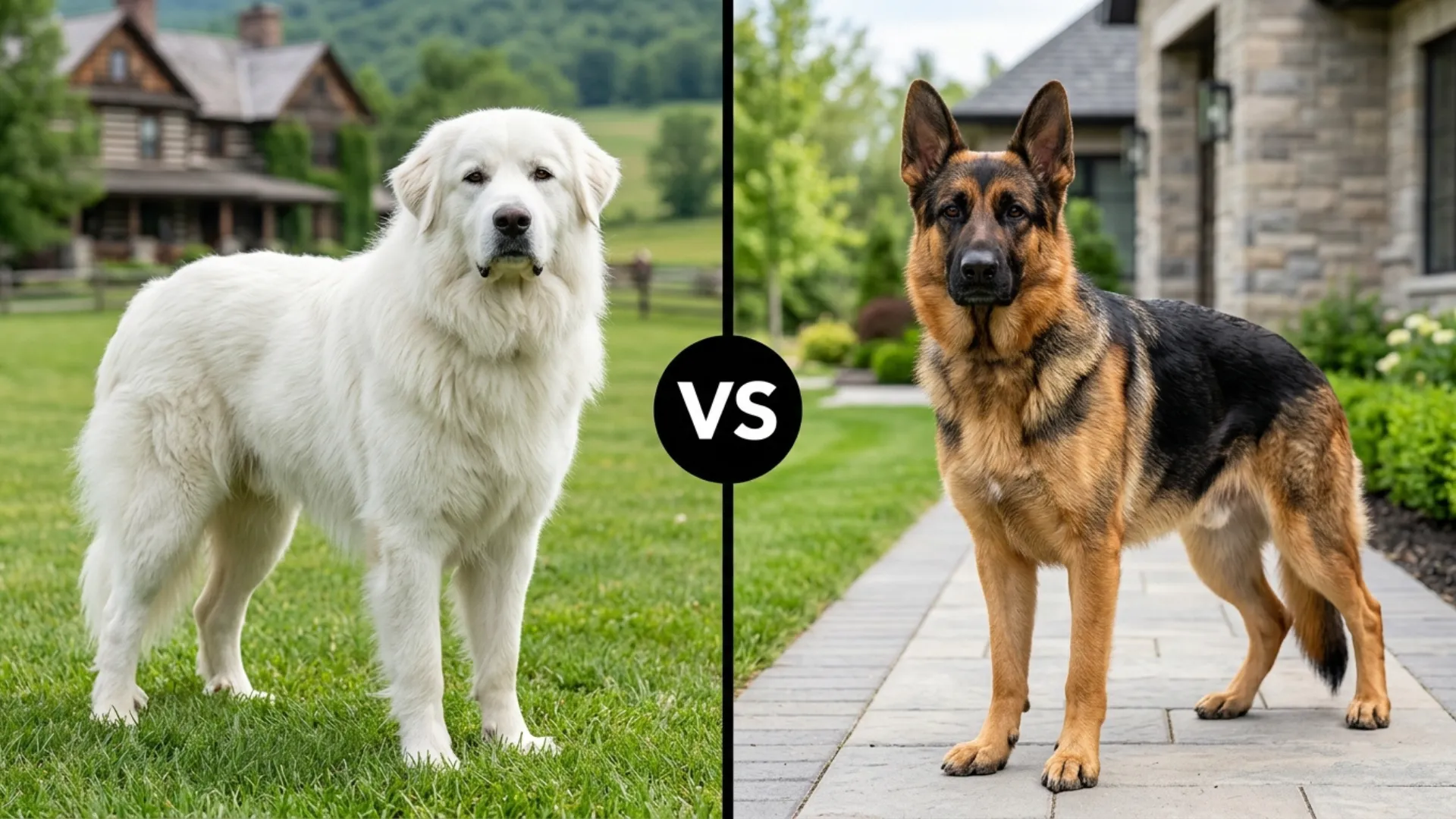 Great Pyrenees vs. German Shepherd Dog Breeds: A Side-by-Side Comparison