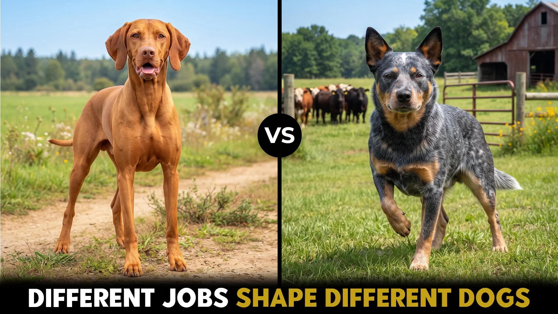 VIZSLA VS AUSTRALIAN CATTLE DOG KEY DIFFERENCES EVERY OWNER SHOULD KNOW