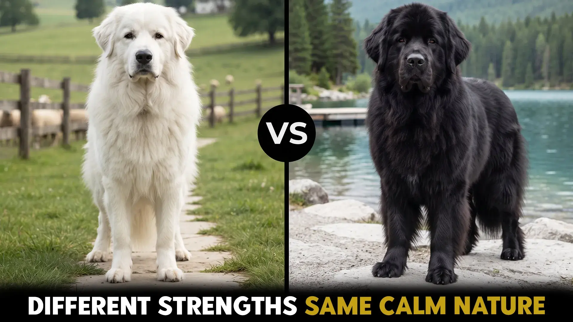 great pyrenees vs newfoundlan calm giant