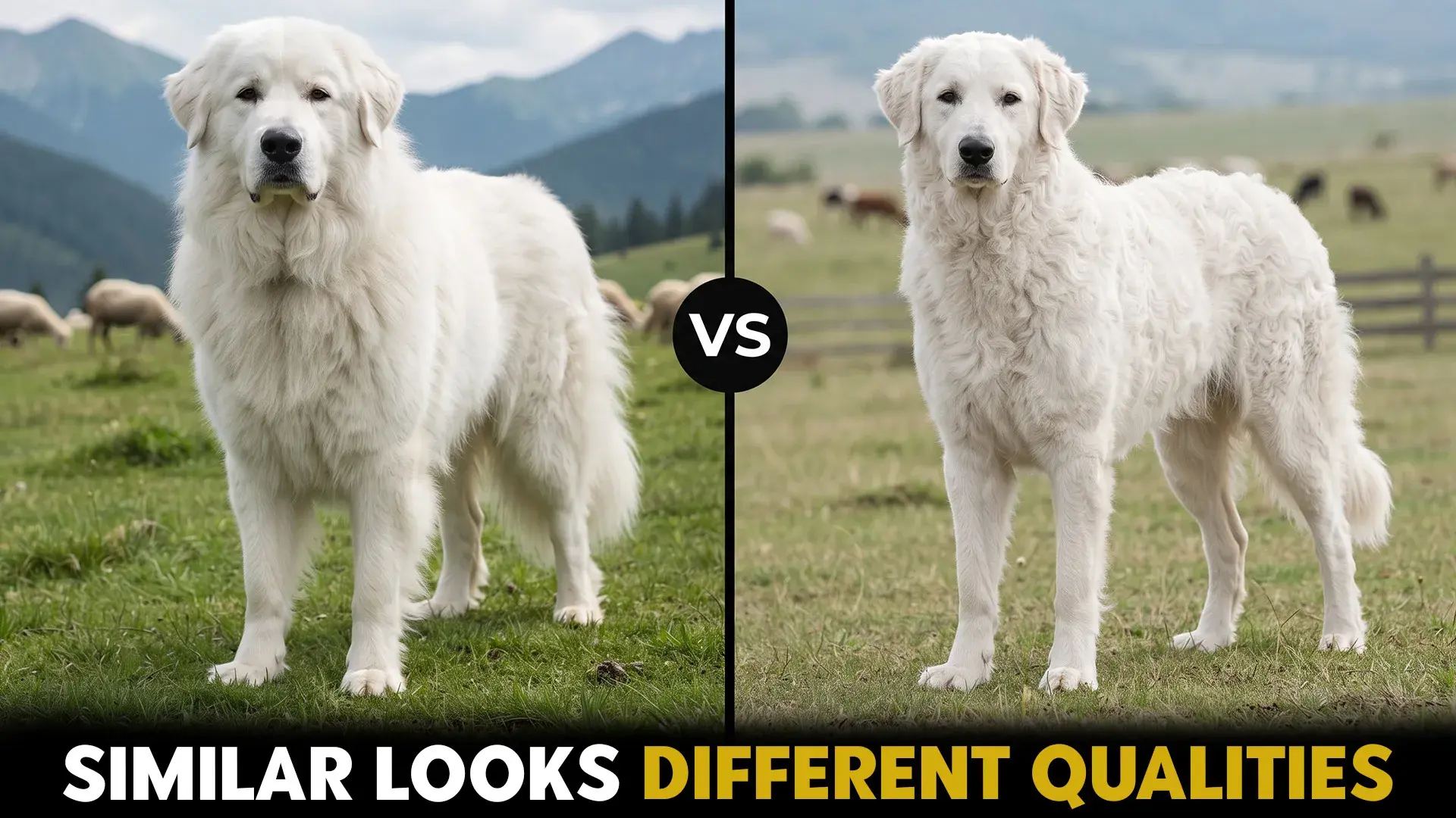 top qualities of great pyrenees dog breeds vs kuvasz