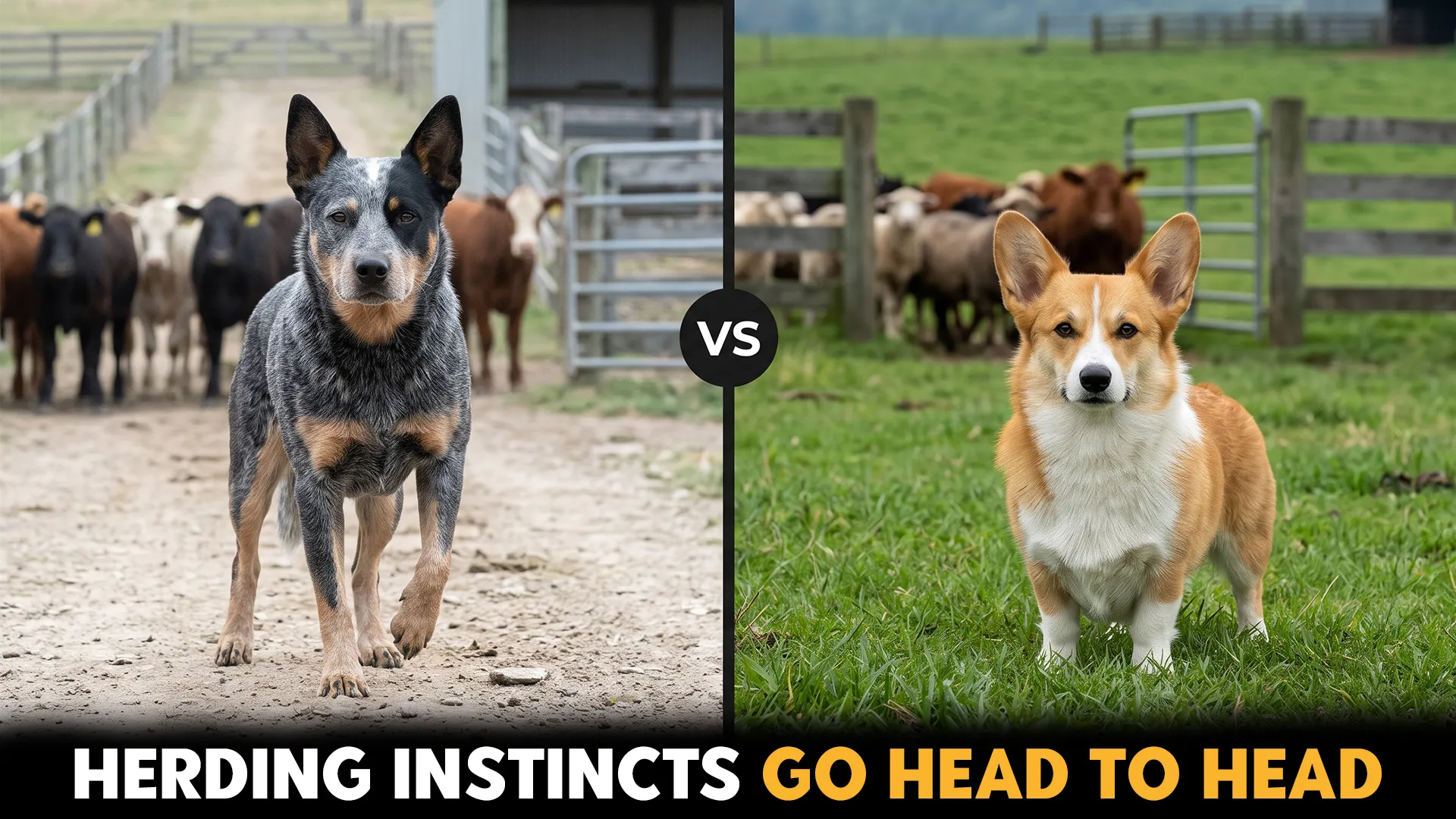 Australian Cattle Dog vs. Pembroke Welsh Corgi Herding Breed Differences