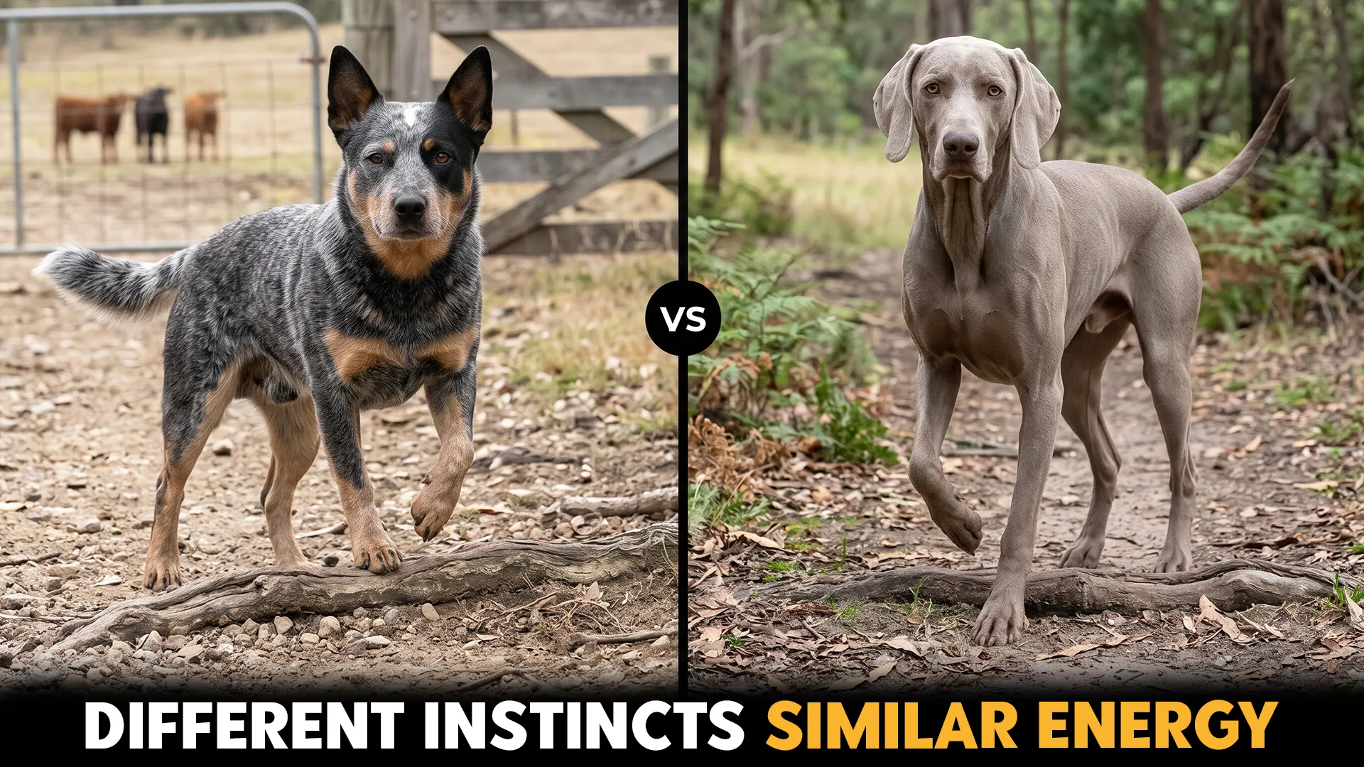 australian cattle dog vs weimarner