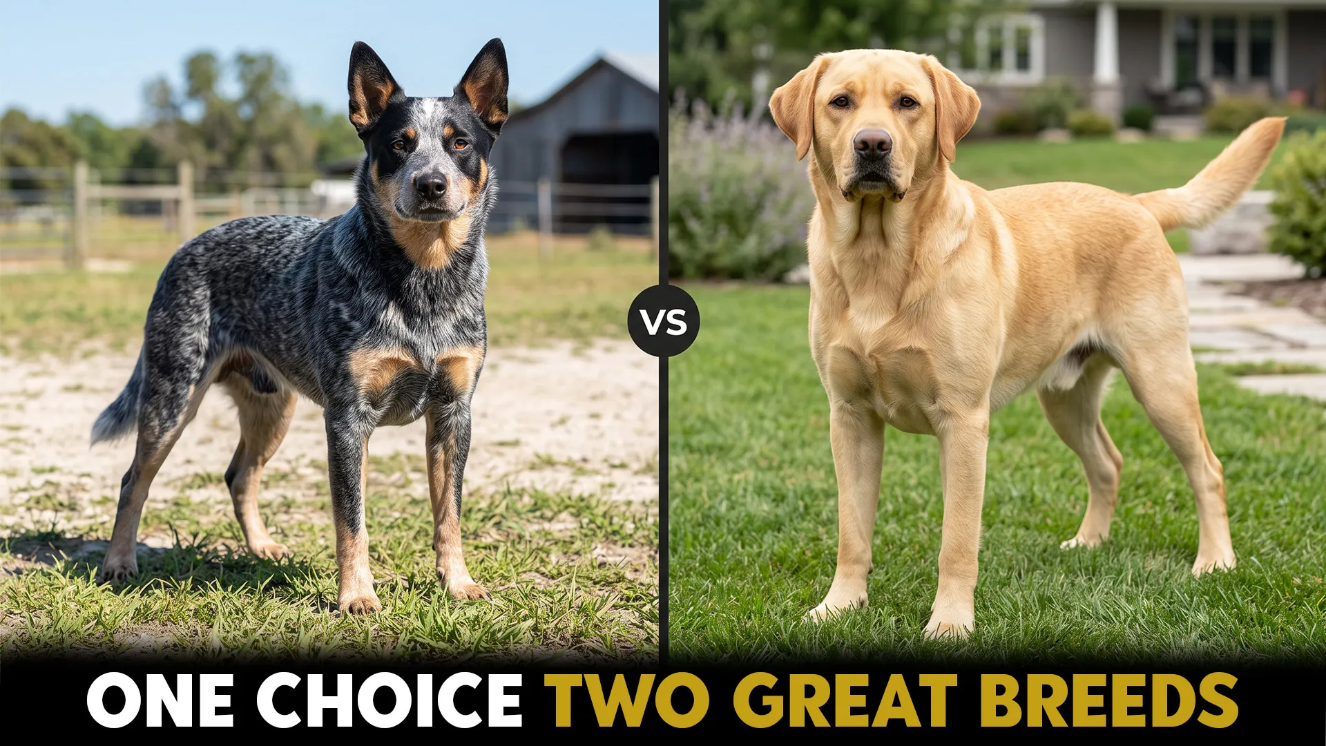 Australian Cattle Dog vs. Labrador Retriever Dog Breeds