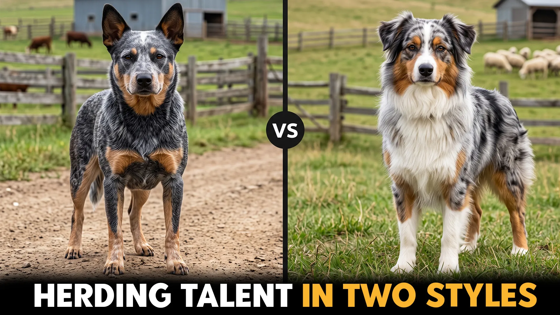blue heeler vs australian shepherd dog