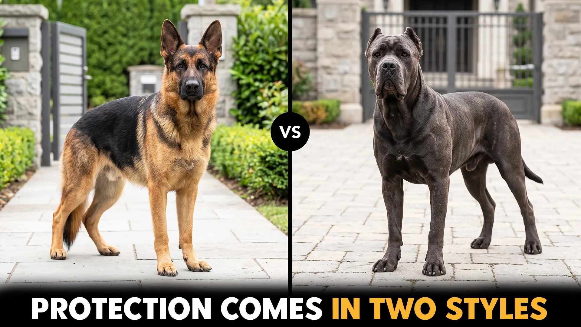 German Shepherd vs. Cane Corso: Guardian Dog Differences