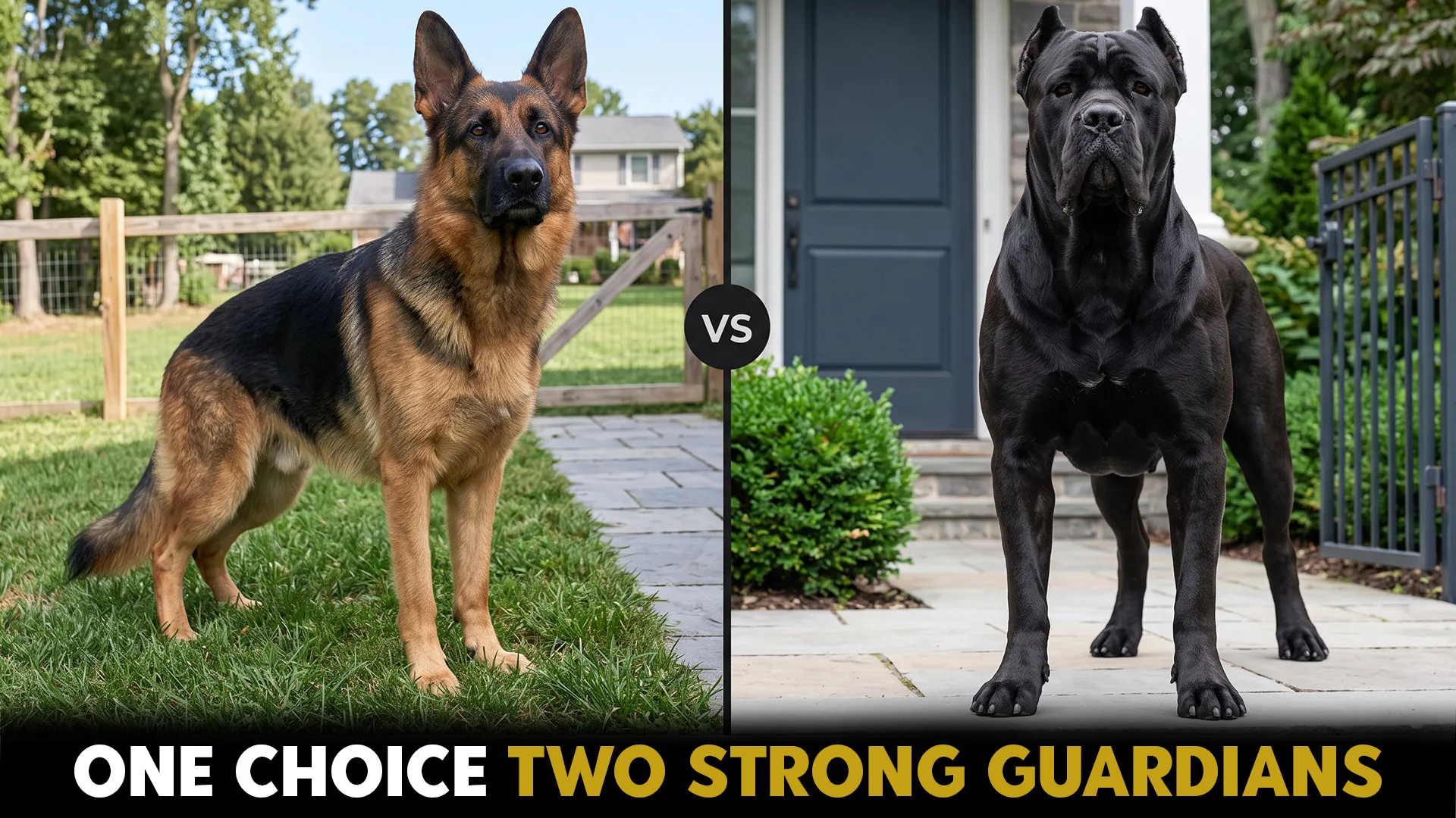 German Shepherd vs. Cane Corso: Guardian Instincts Explained