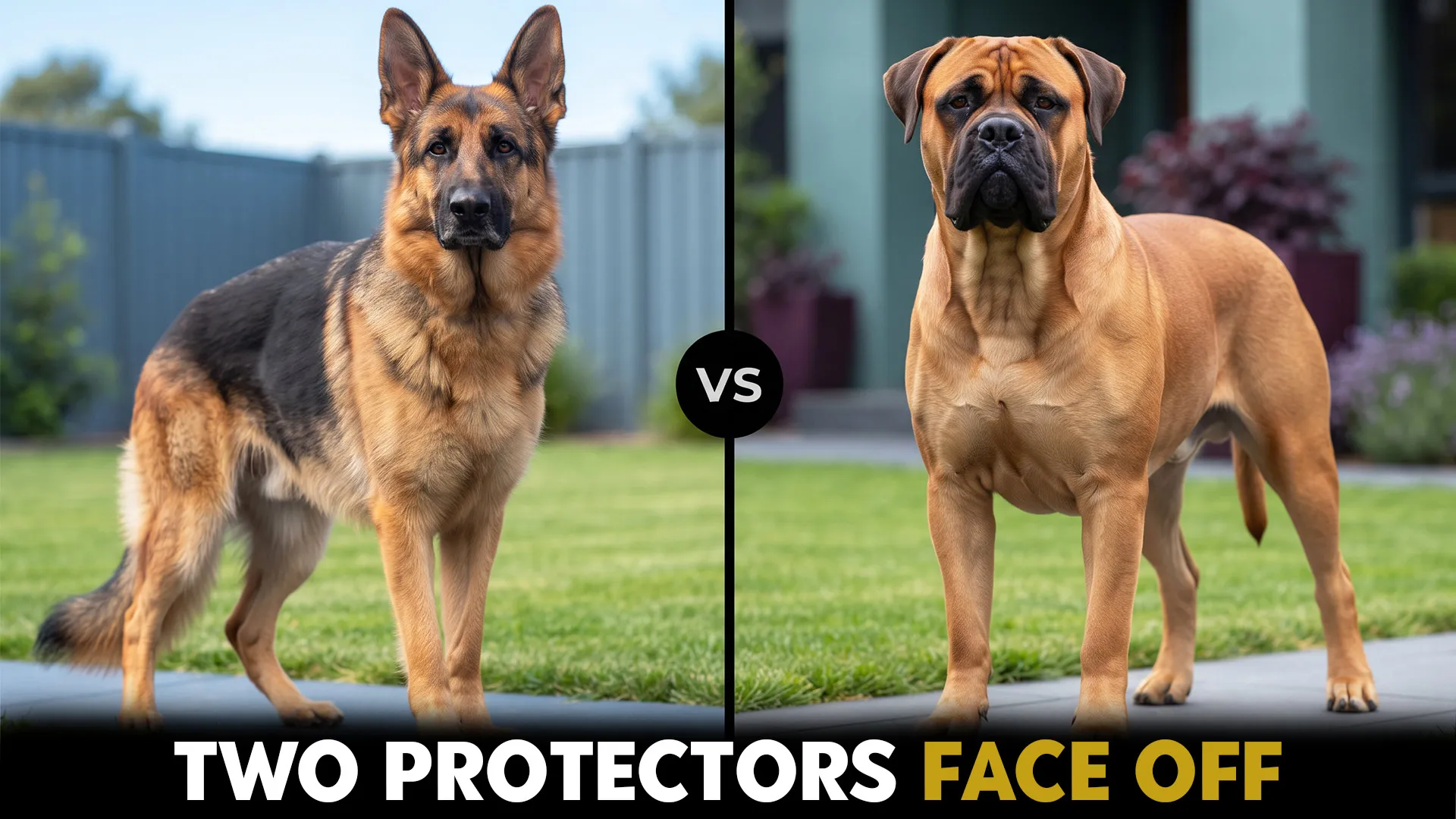 German Shepherd vs. Bullmastiff: Key Features and Differences