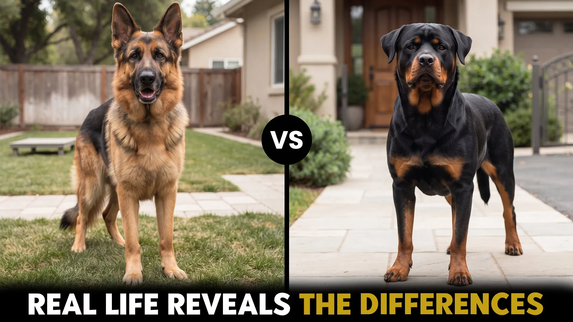 Real-World Comparison: German Shepherd vs. Rottweiler Dog Breeds